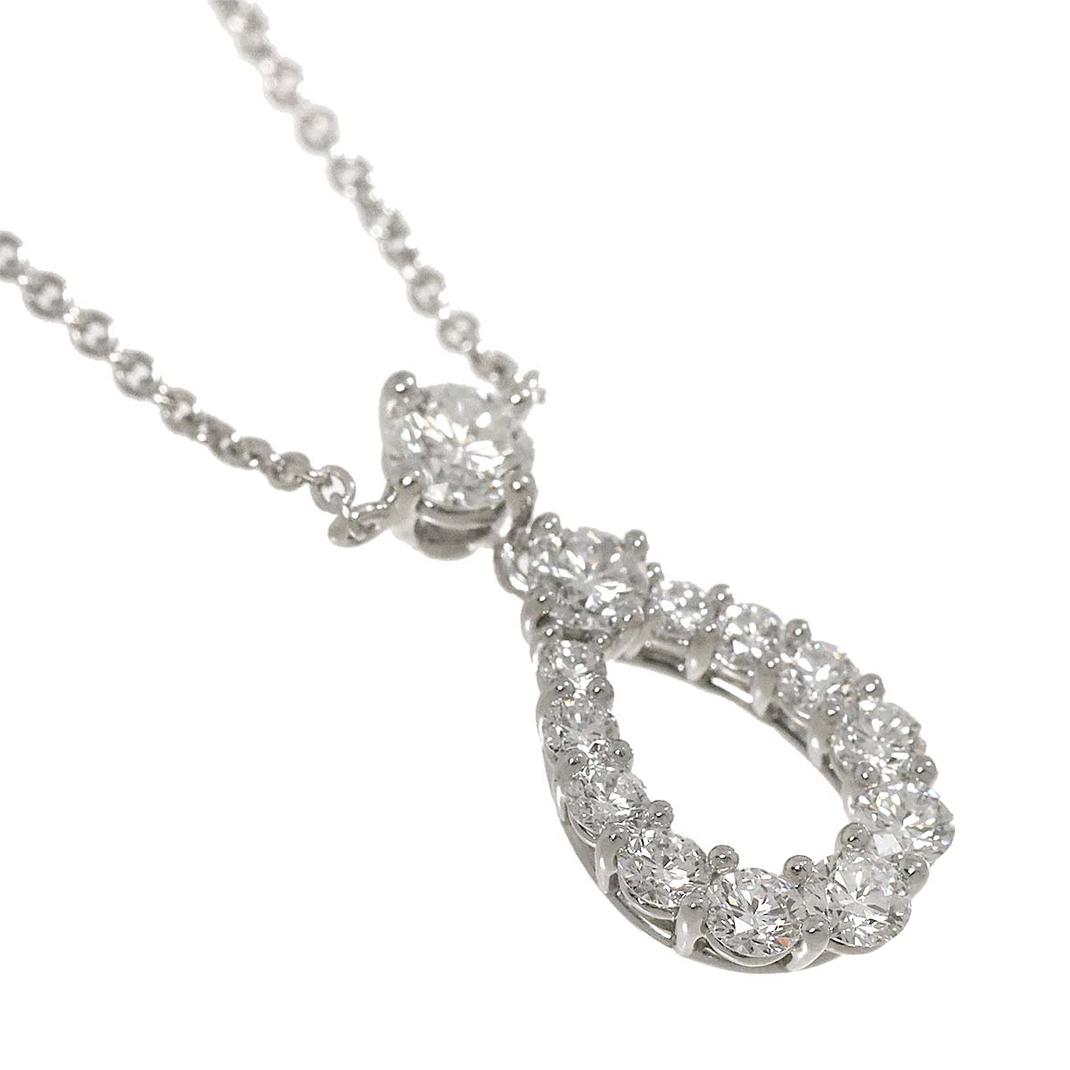 Loop Diamond Medium Necklace Pt