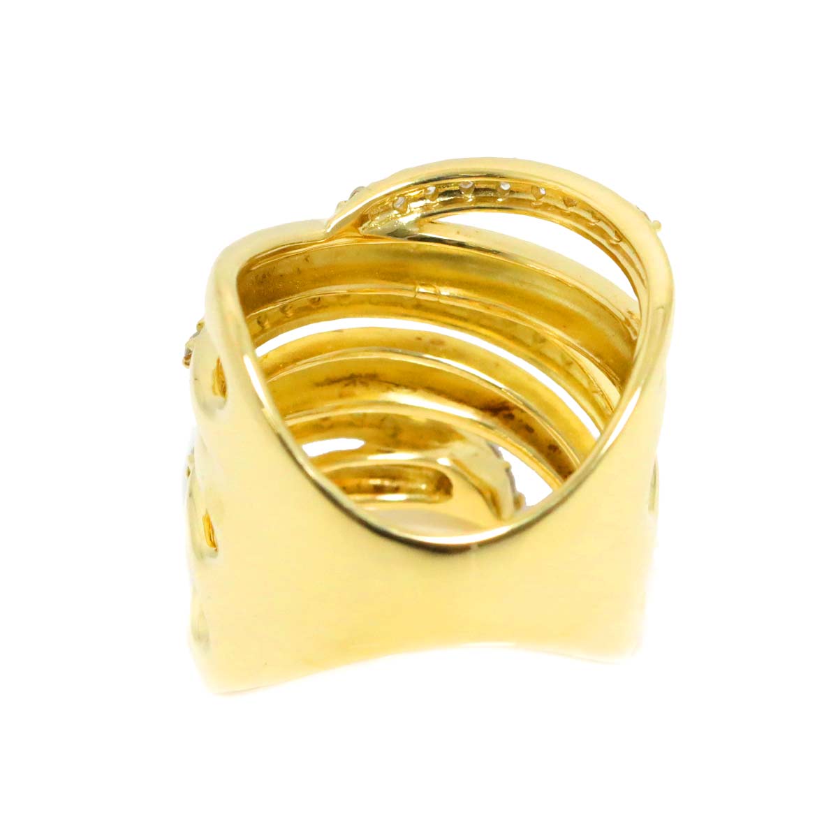 Diamond 0.65ct Ring 18K YG Yellow Gold 750 6-6.25(US)
