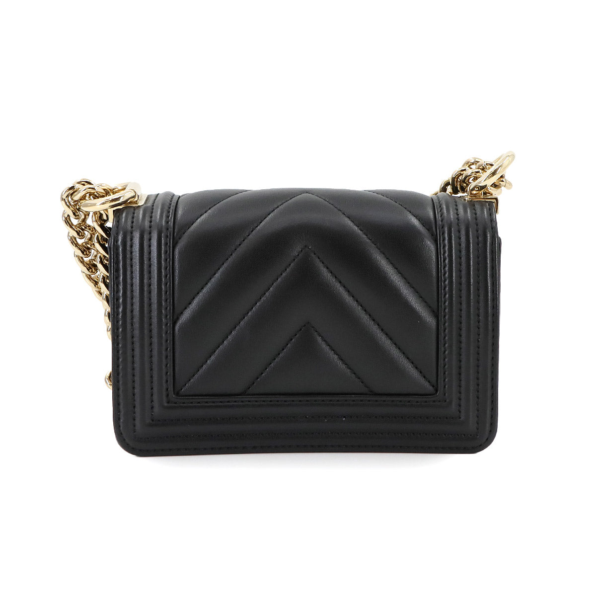 BOY CHANEL Mini Chain Shoulder Bag Black A67364 Purse