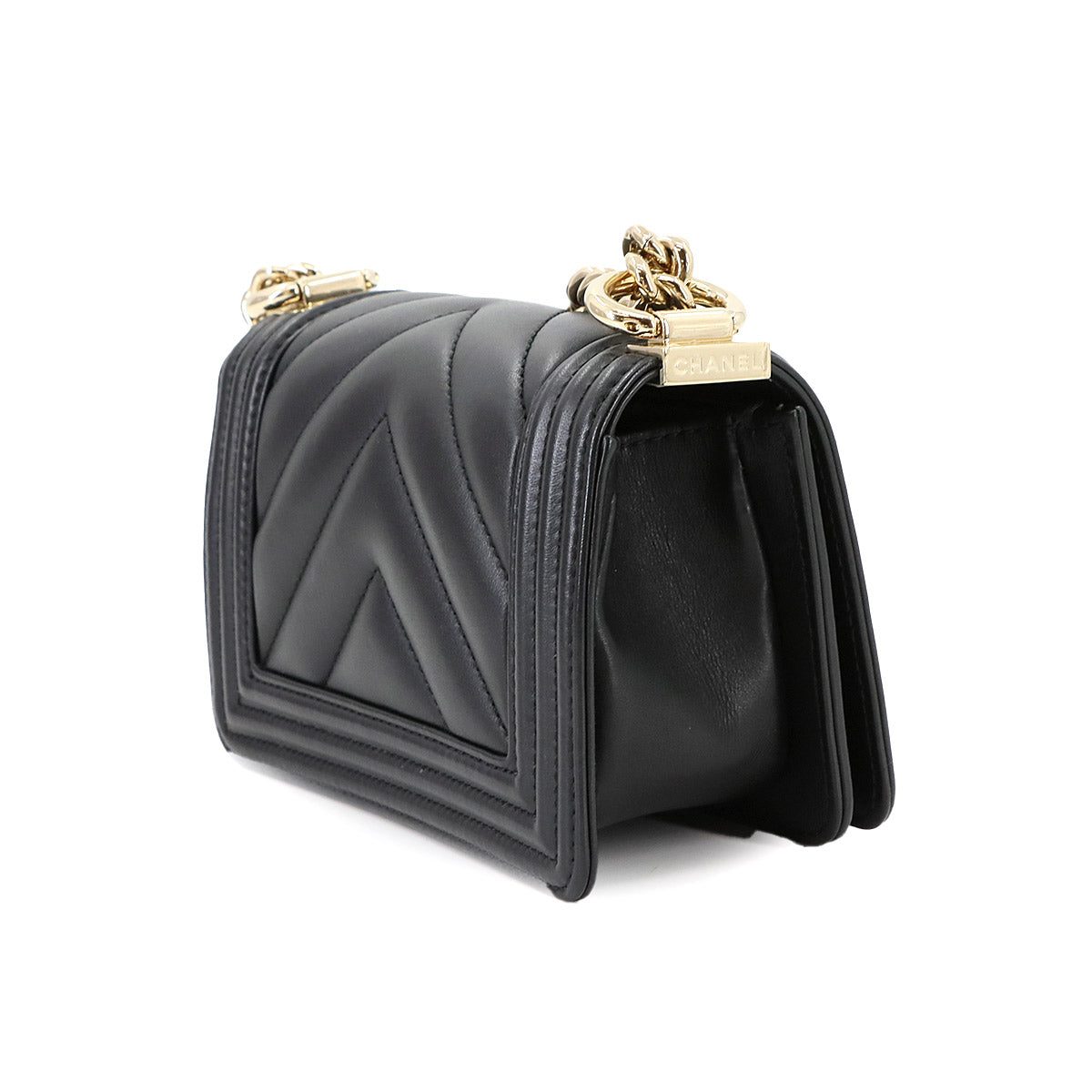 BOY CHANEL Mini Chain Shoulder Bag Black A67364 Purse