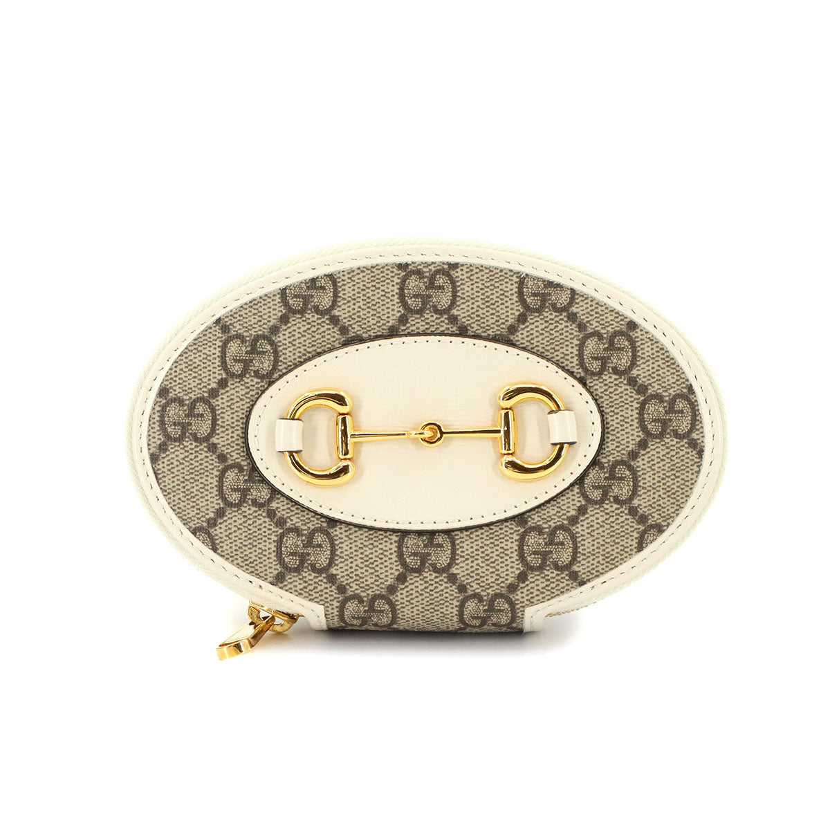 Horsebit 1955 Coin case GG Supreme Leather Beige White 622040