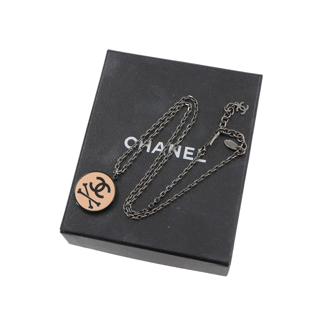 Coco Logos Bone Necklace Black Pink 03P Accessory