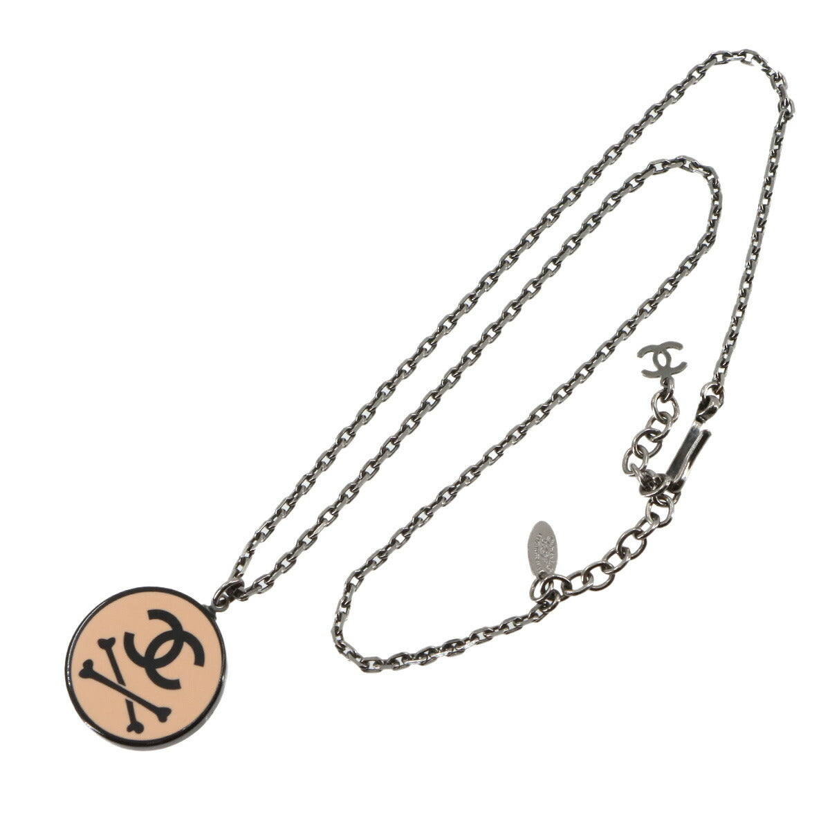 Coco Logos Bone Necklace Black Pink 03P Accessory