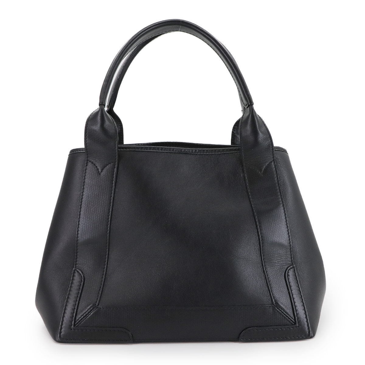 Navy Cabas Small Tote Bag Leather Black White 339933