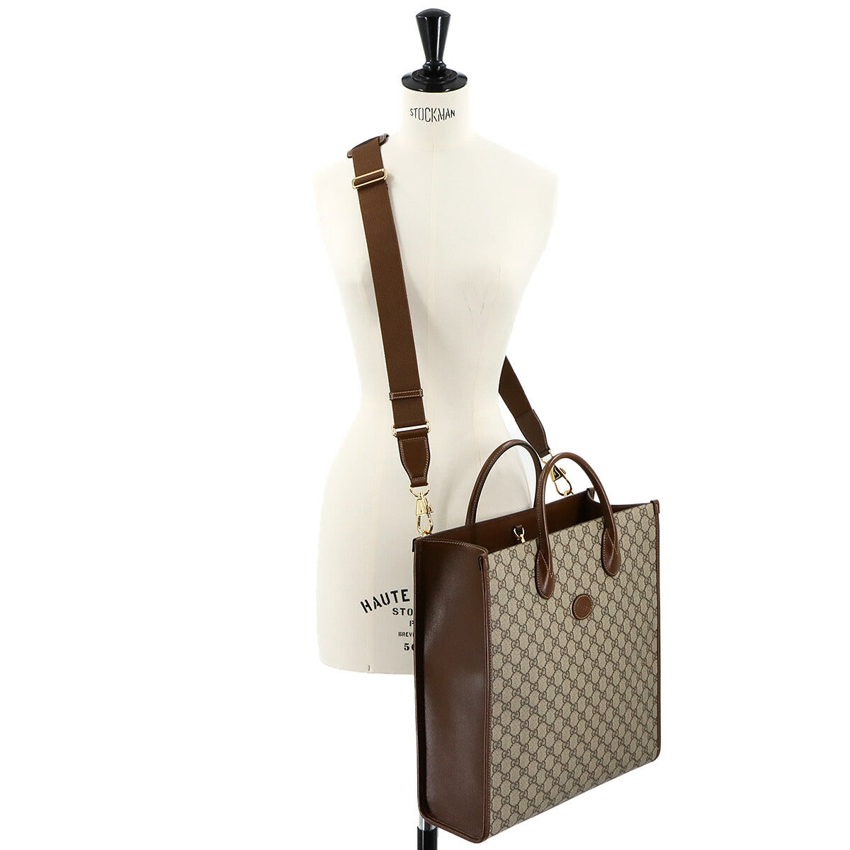 GUCCI Interlocking G 2way Tote Shoulder Bag GG Supreme canvas 674155