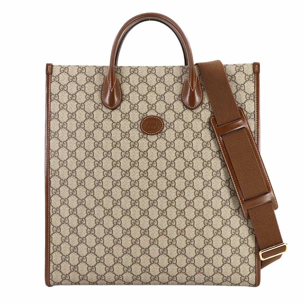 GUCCI Interlocking G 2way Tote Shoulder Bag GG Supreme canvas 674155