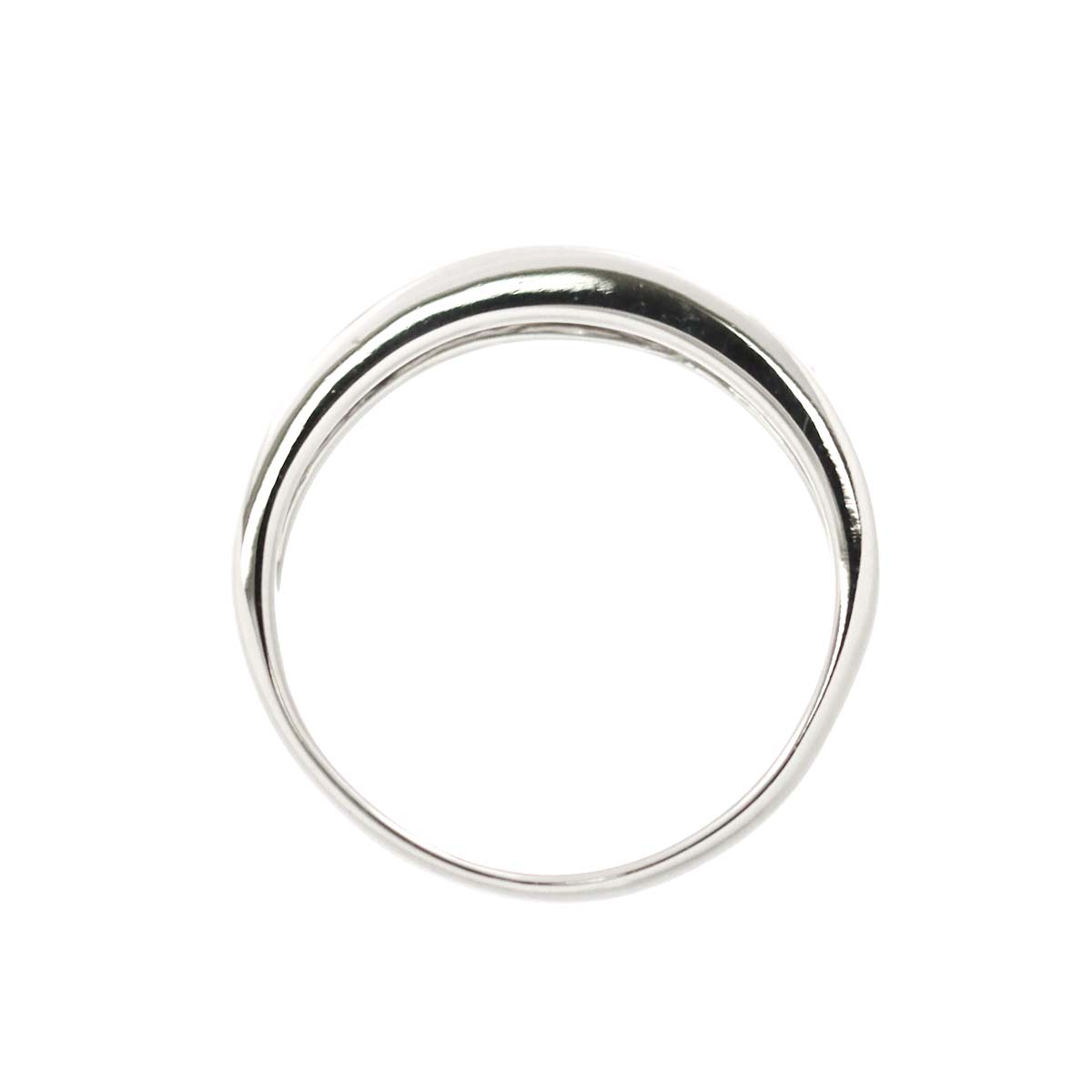Diamond 0.14ct Ring 18K K18 WG White Gold size5.25(US)