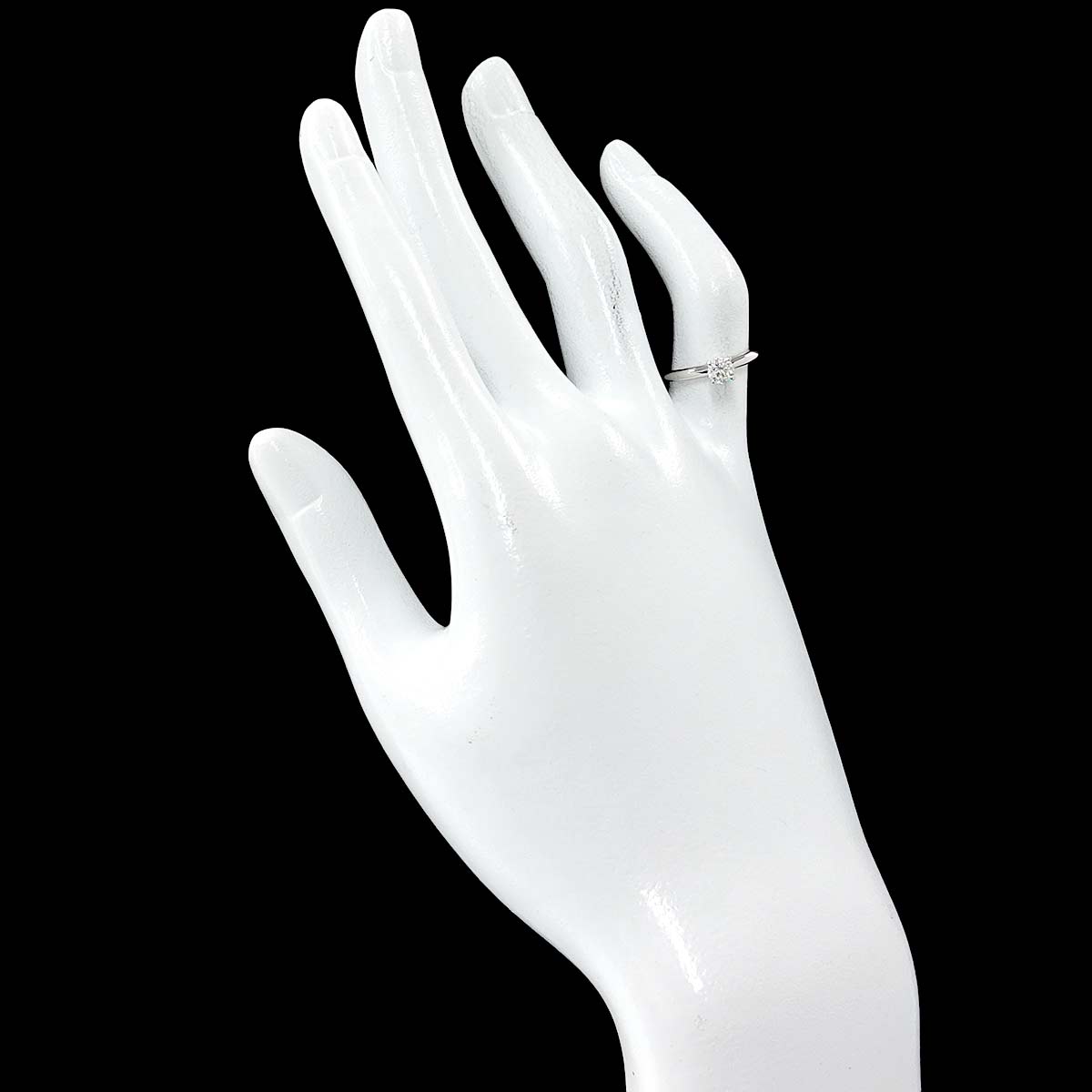 Diamond 0.30ct H/VS2/VG Ring Pt Platinum Size:4(US)