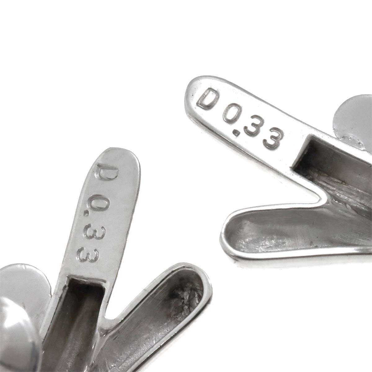 MIKIMOTO Diamond 0.33ct/0.33ct Earrings 14K White Gold 585