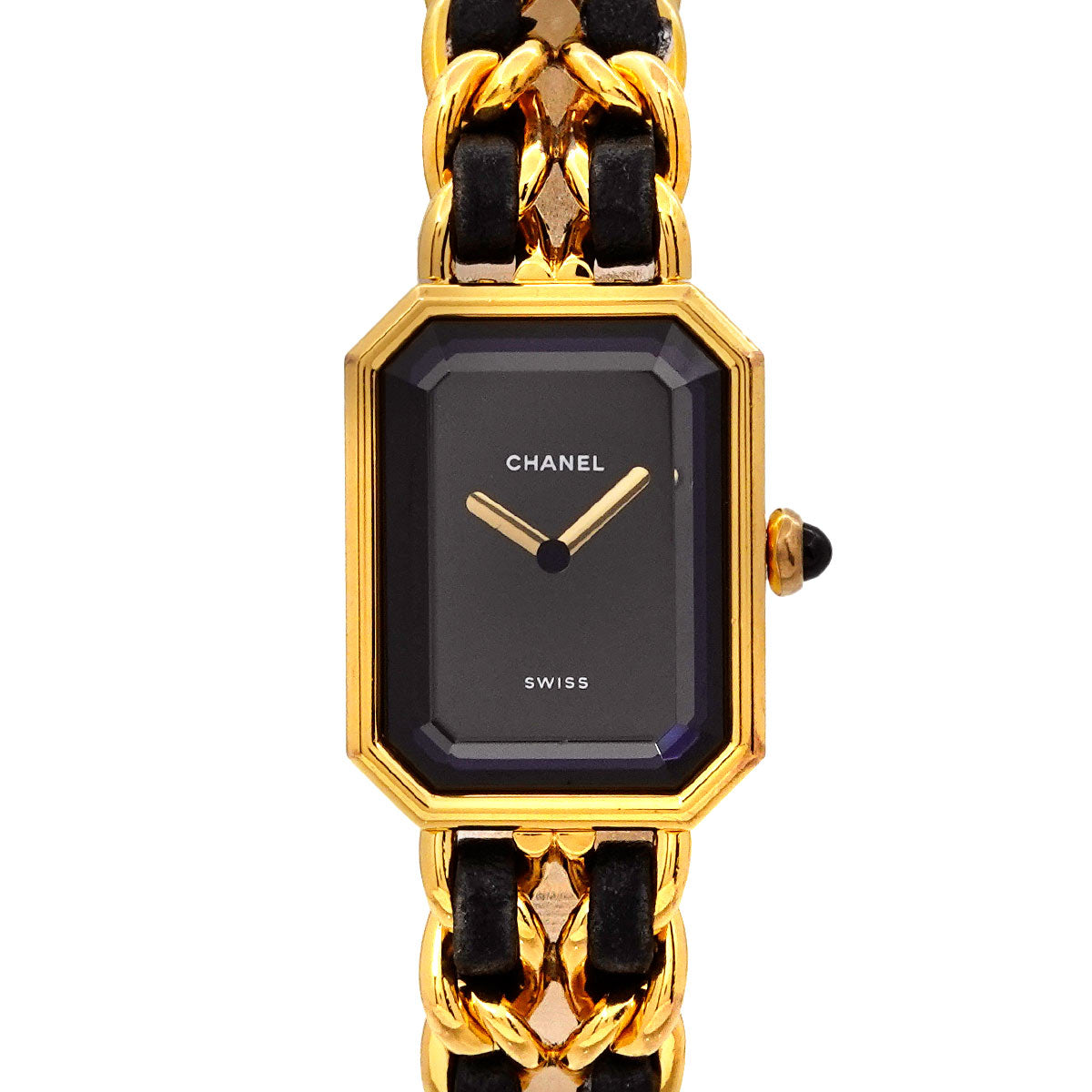 Premiere Size L H0001 Vintage Quartz Black Dial Ladies Watch