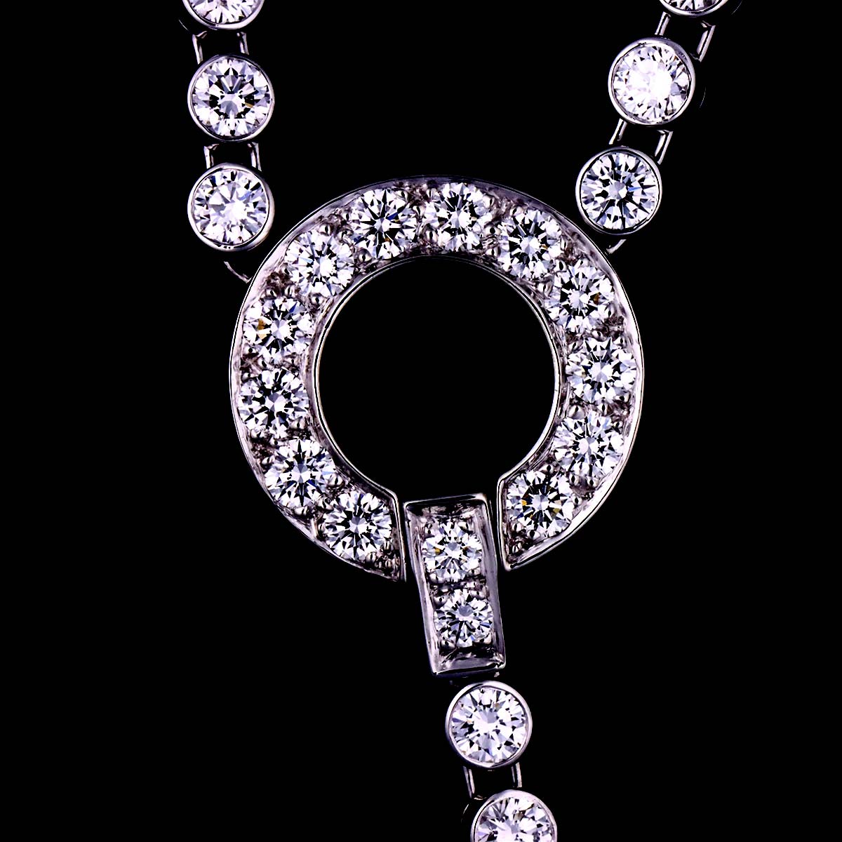 Black Pearl 12.8mm Diamond Necklace Pt