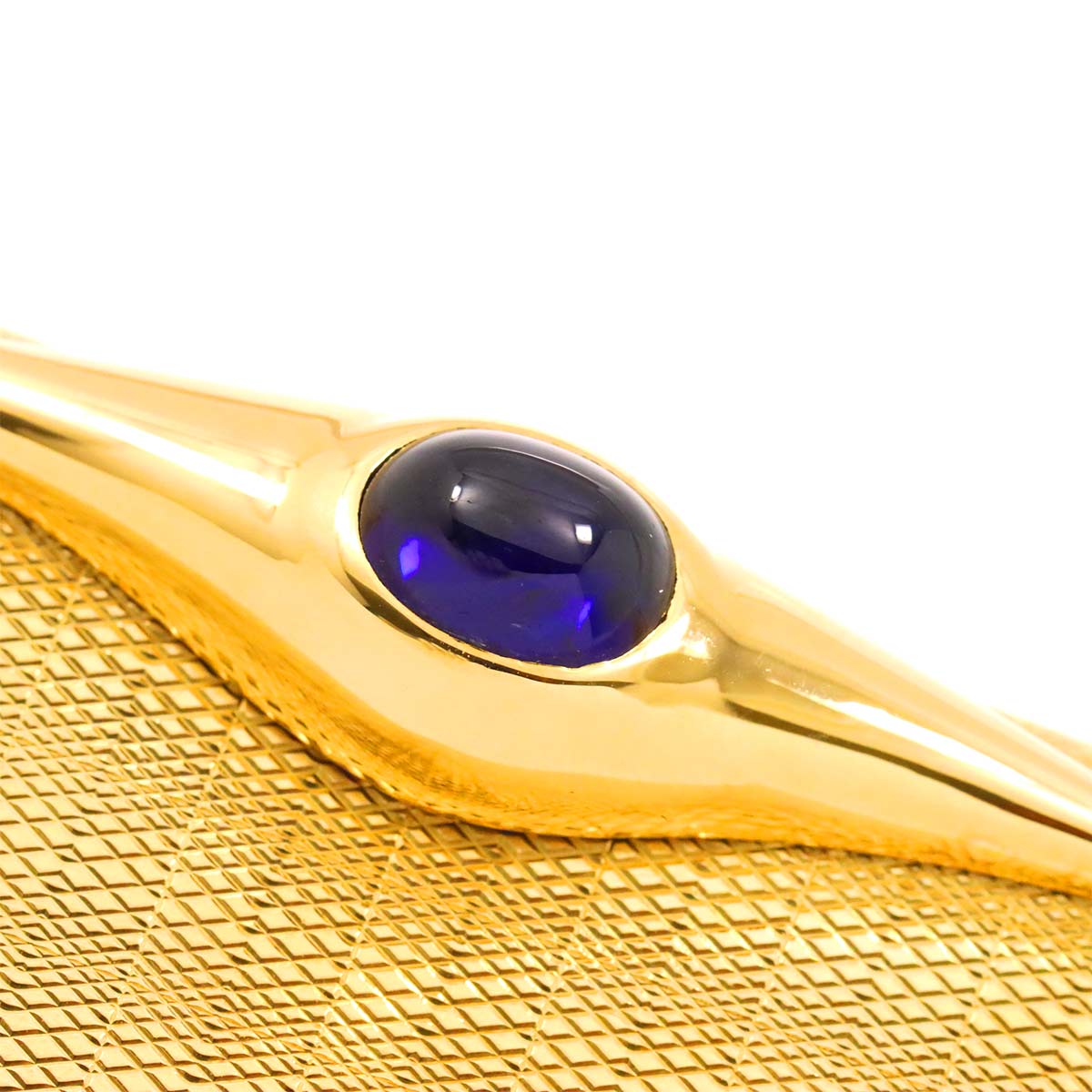 Cartier Cigarette Case Sapphire 18K YG Yellow Gold 750