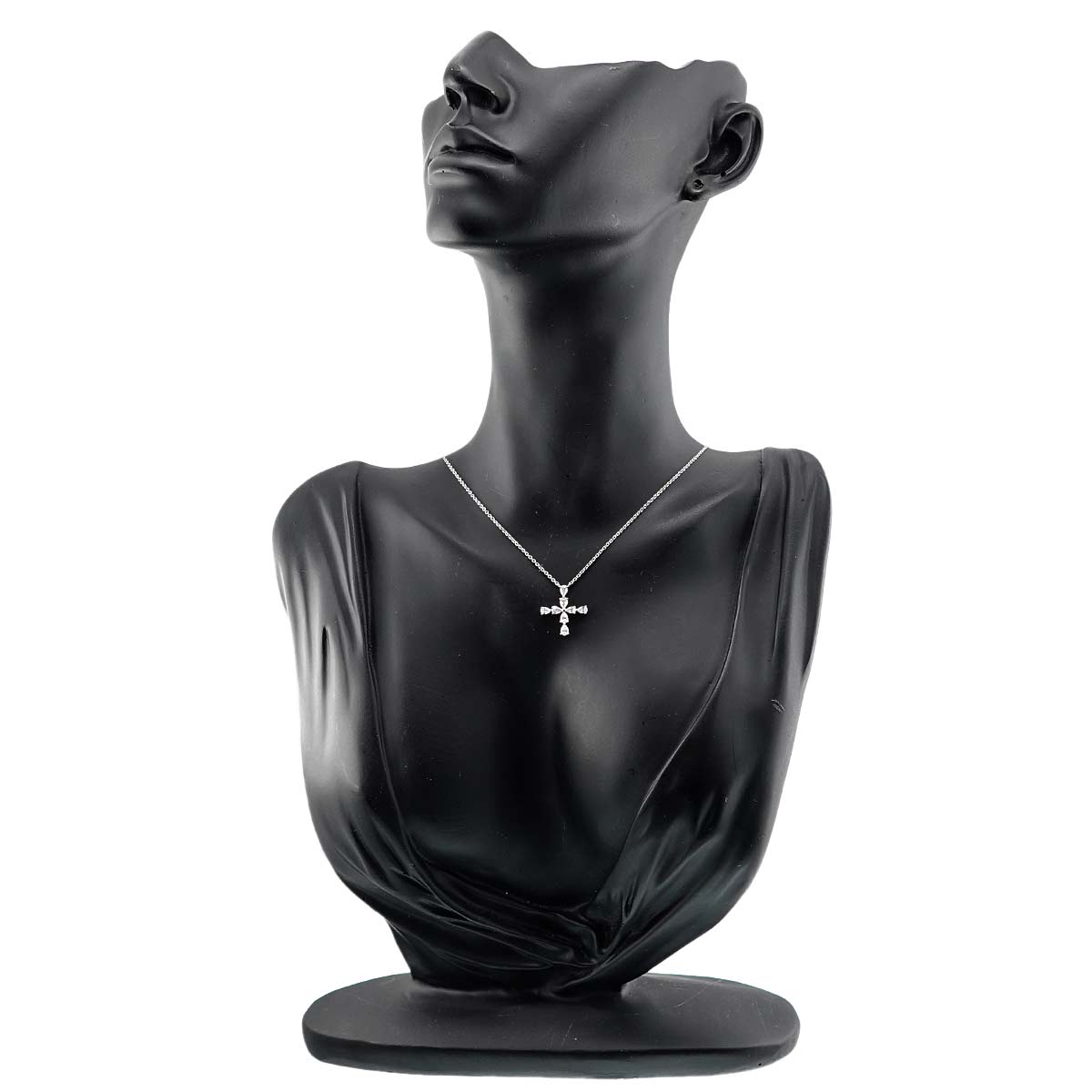 Mini Cross Diamond Necklace Pt