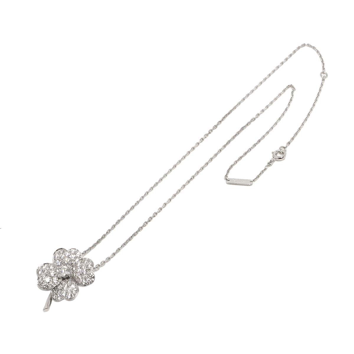 Diamond Necklace Brooch 18K White Gold 750