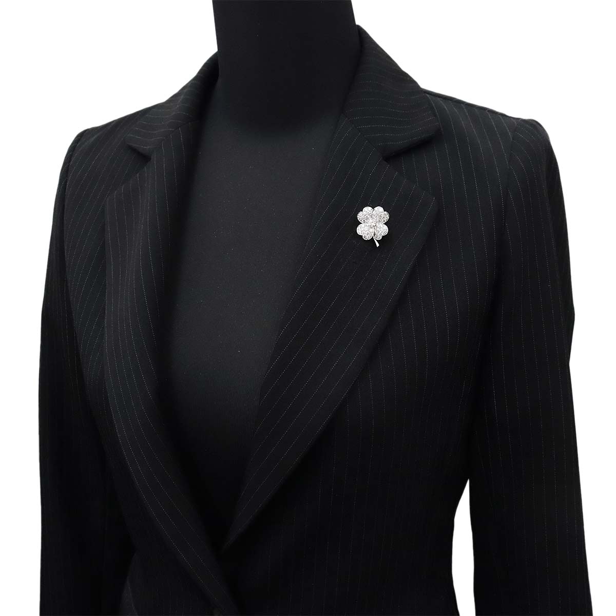 Diamond Necklace Brooch 18K White Gold 750