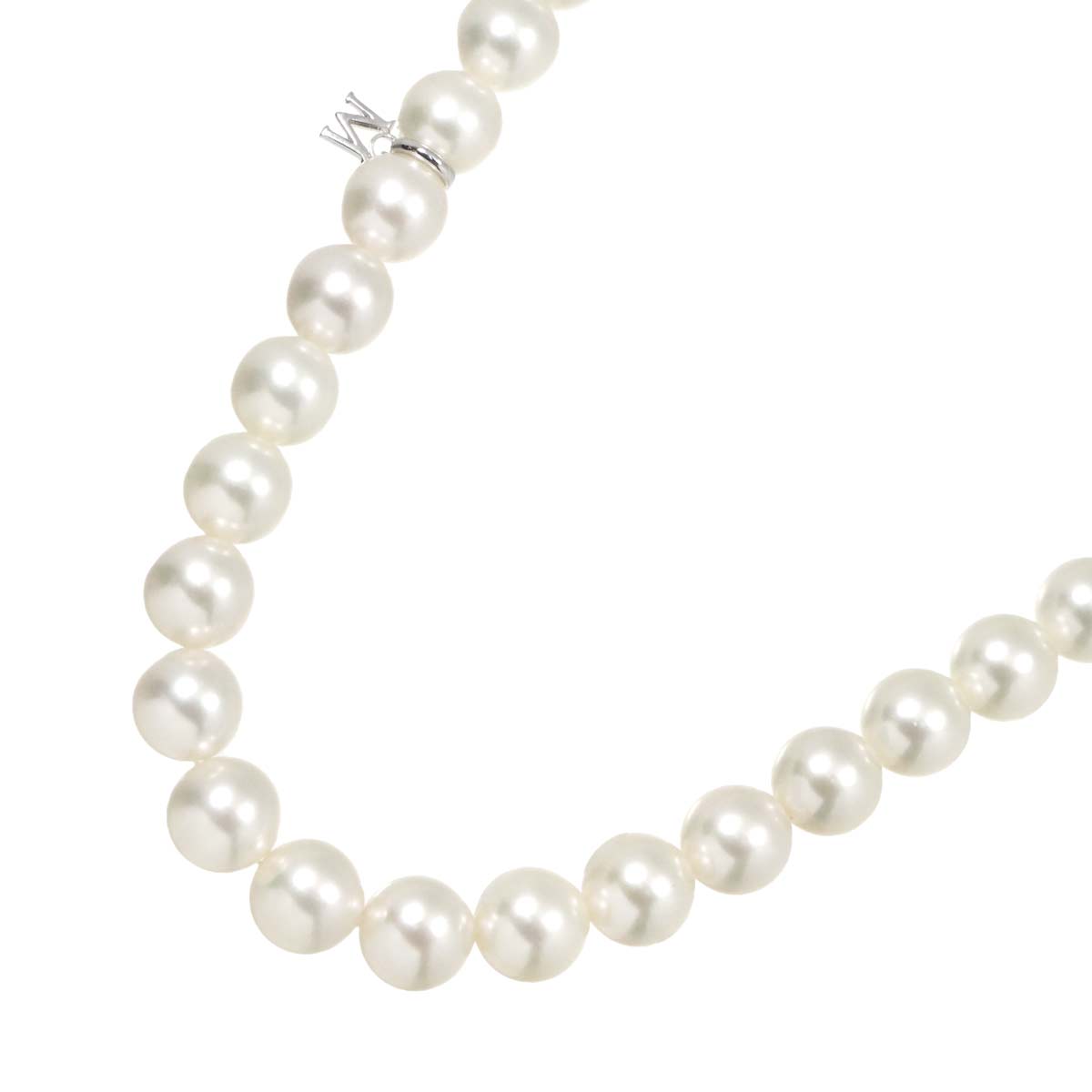 Akoya Pearl 8.9-8.4mm Necklace 18K White Gold 750