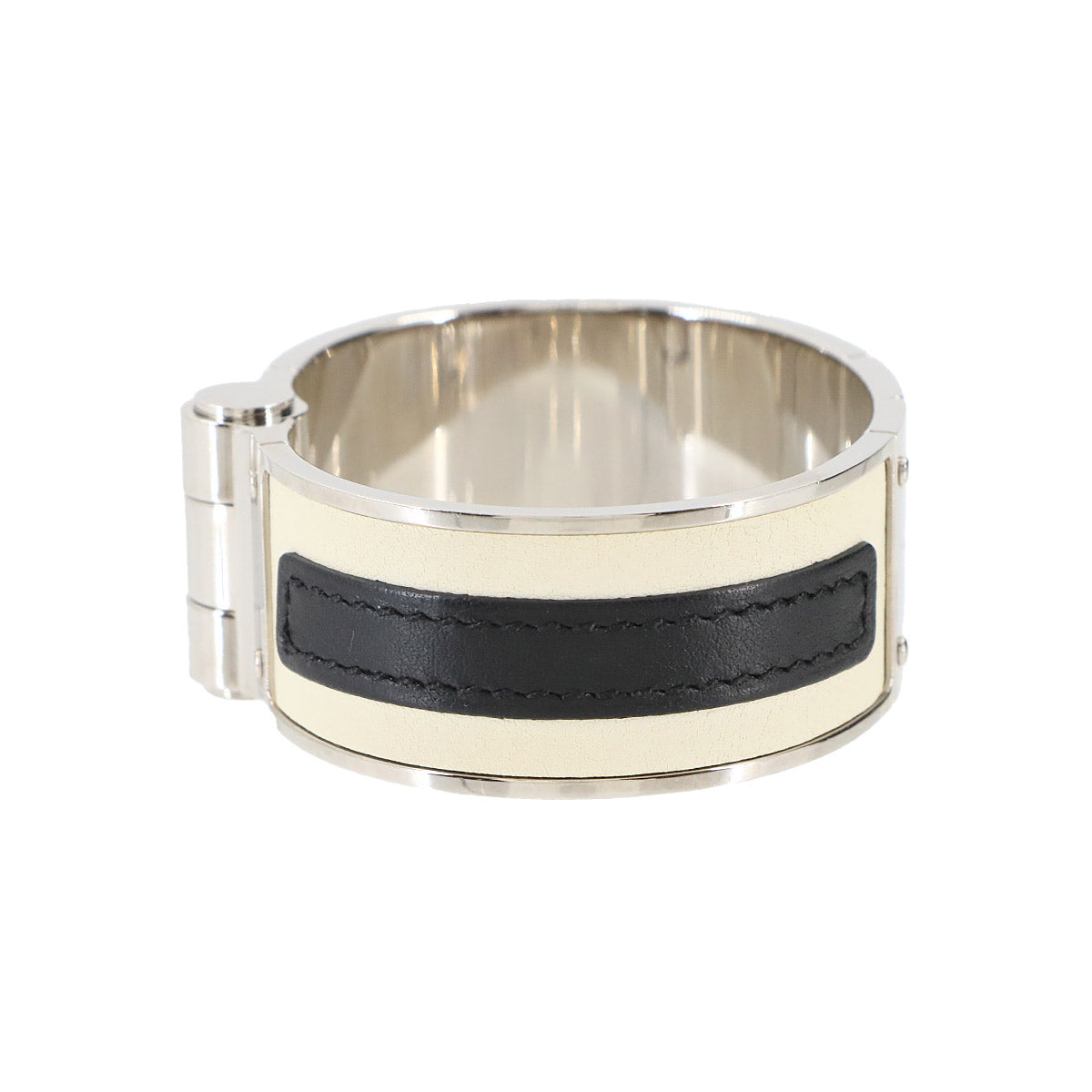 Charniere GM Bracelet Bangle Silver White Black