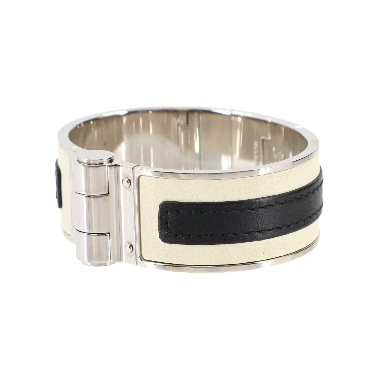 Charniere GM Bracelet Bangle Silver White Black