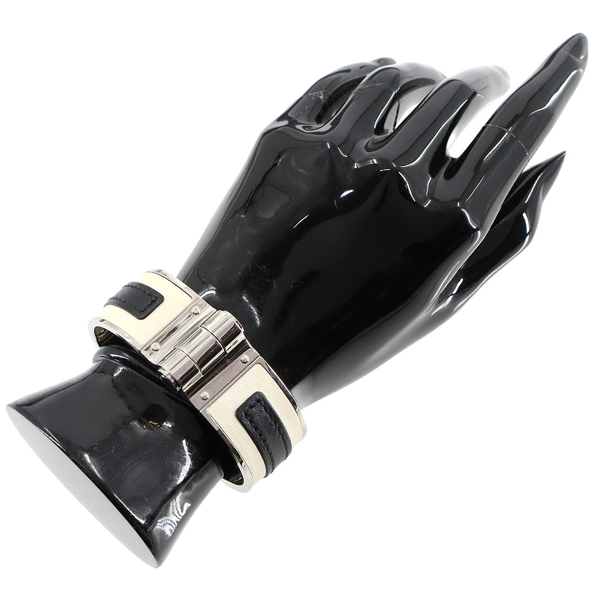 Charniere GM Bracelet Bangle Silver White Black