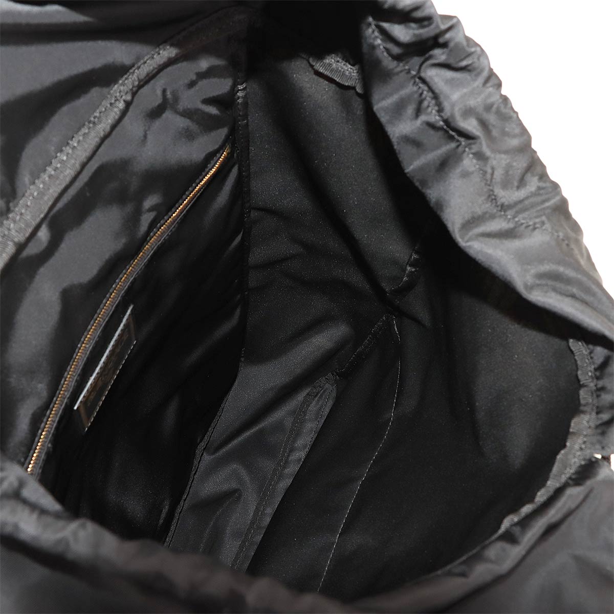 FENDACE Backpack Nylon Leather Black Yellow 7VZ066 Purse