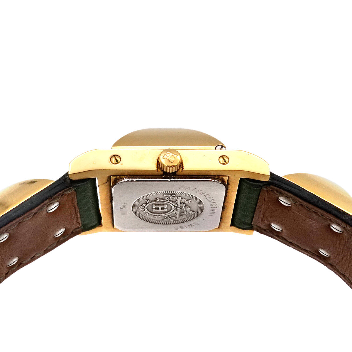 Medor Vintage pyramid Gold studs Quartz White Dial Ladies