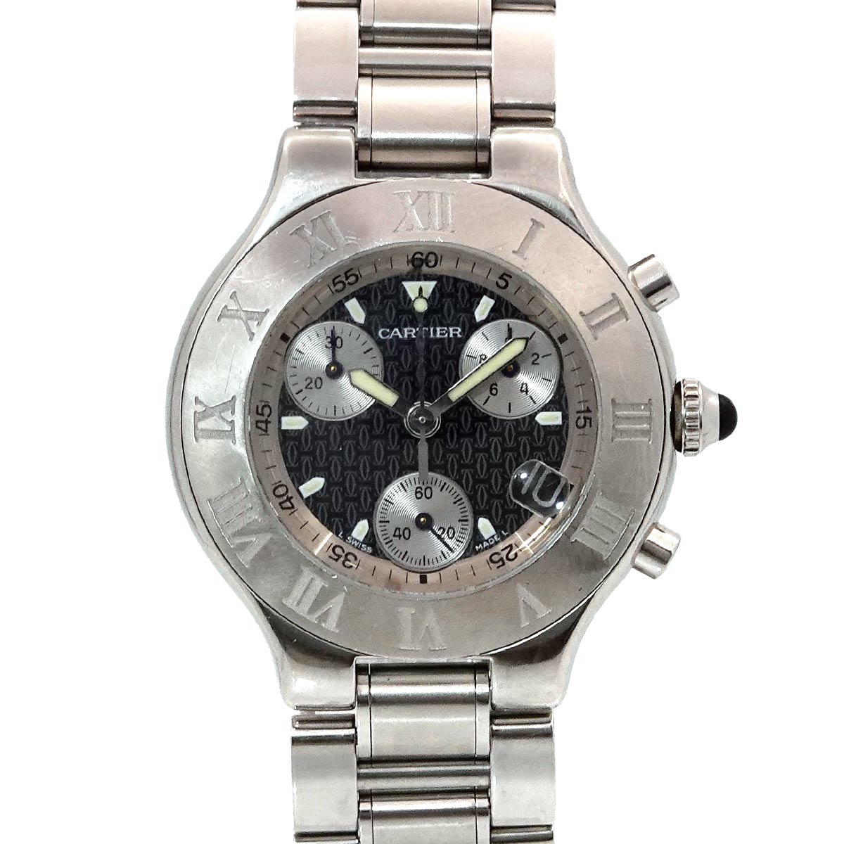 Must 21 Chronoscaph W10172T2 Chronograph Quartz Black Dial