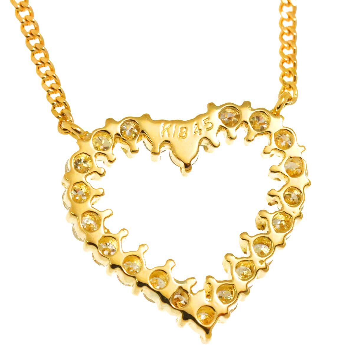 Diamond 0.45ct Necklace 18K Yellow Gold 750