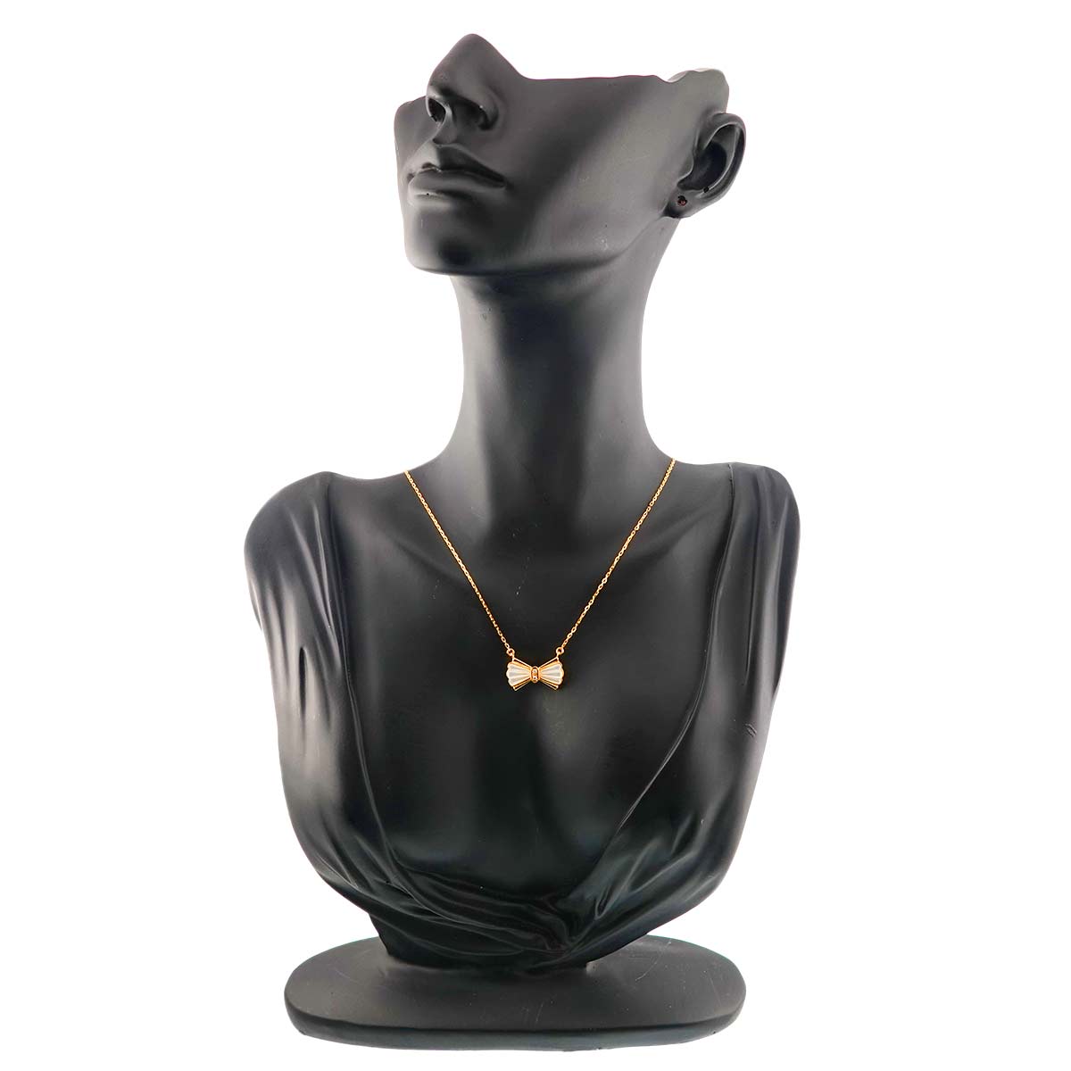 Mother of Pearl MOP Diamond 0.02ct Necklace 18K YG 750