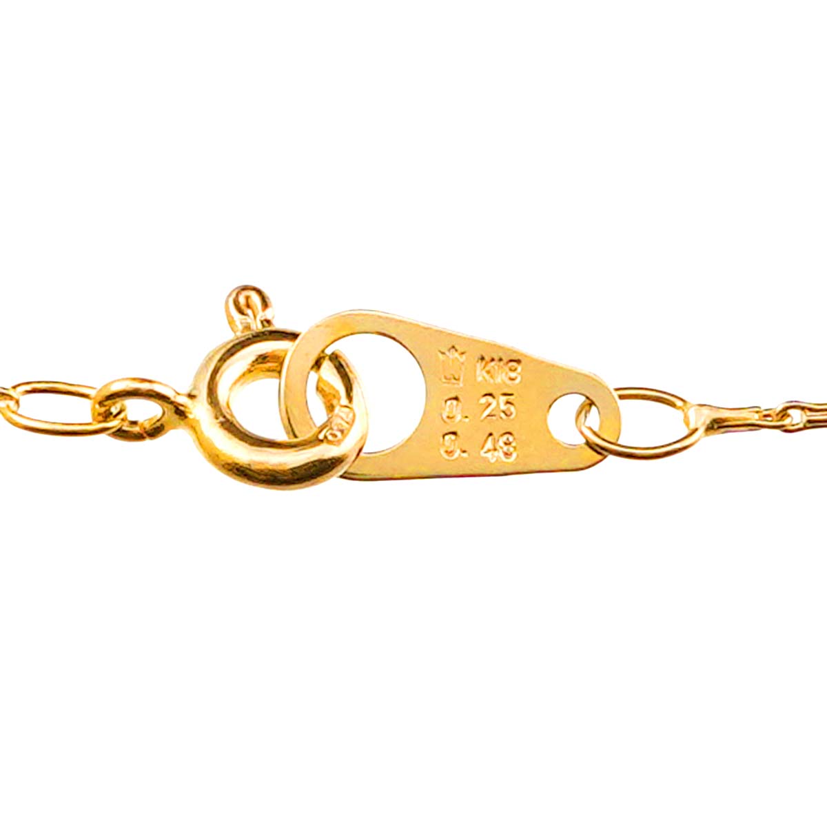 Ruby 0.48ct Diamond 0.25ct Necklace 18K 18K Yellow Gold 750