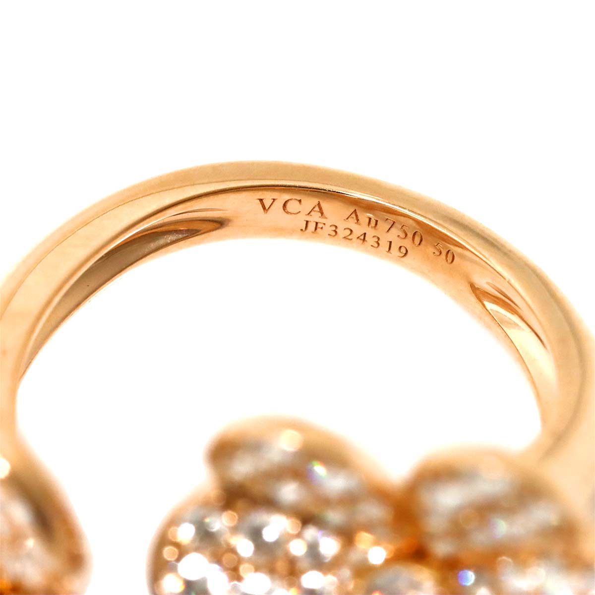Van Cleef Arpels FRIVOLE Diamond Ring 18K PG size50 5.25(US)