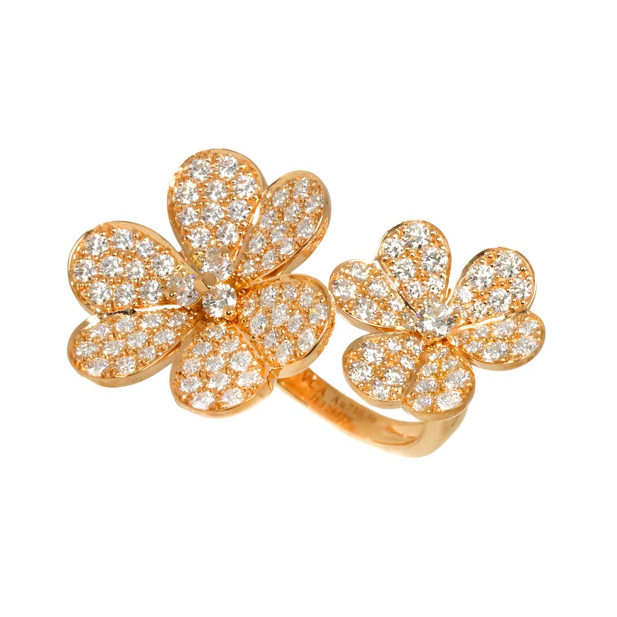Van Cleef Arpels FRIVOLE Diamond Ring 18K PG size50 5.25(US)