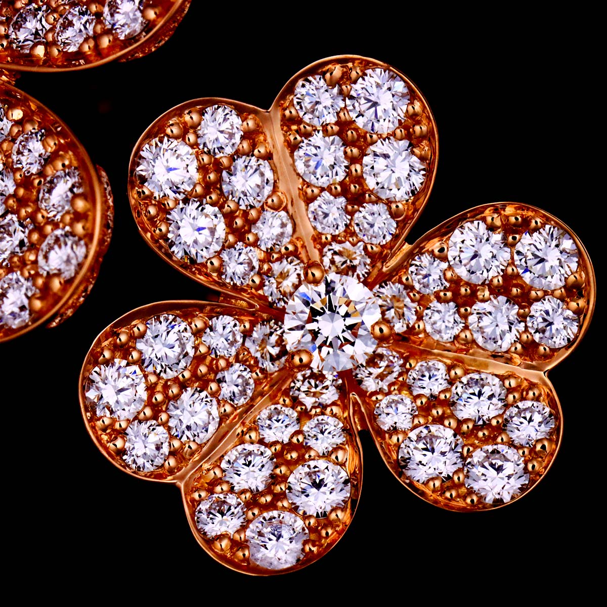 Van Cleef Arpels FRIVOLE Diamond Ring 18K PG size50 5.25(US)