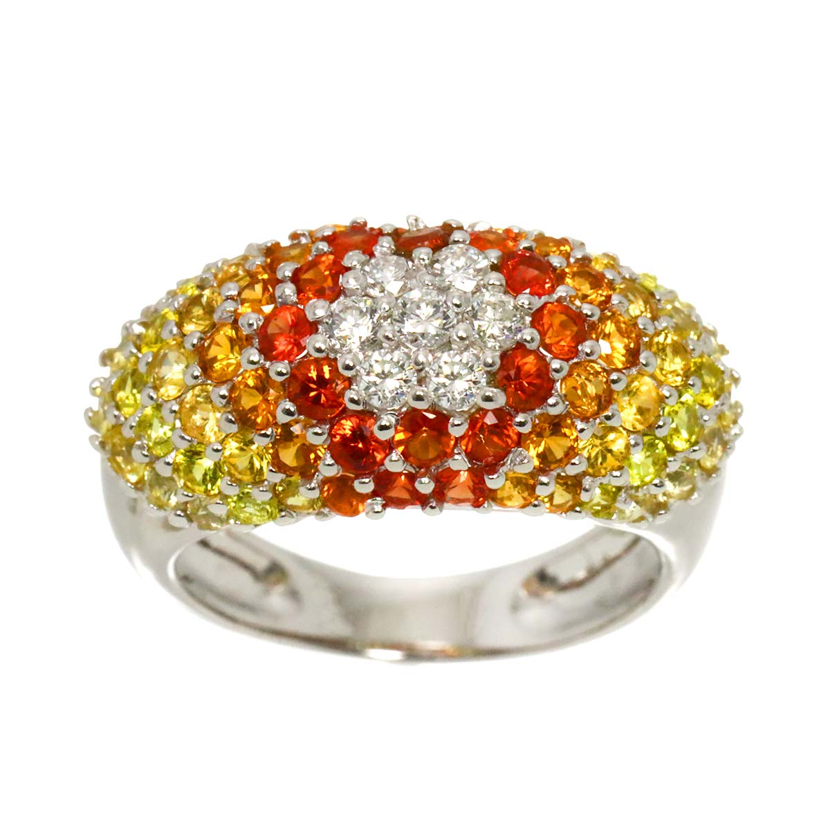 Sapphire 3.08ct Diamond 0.35ct Ring 18K WG 750 size7.25(US)