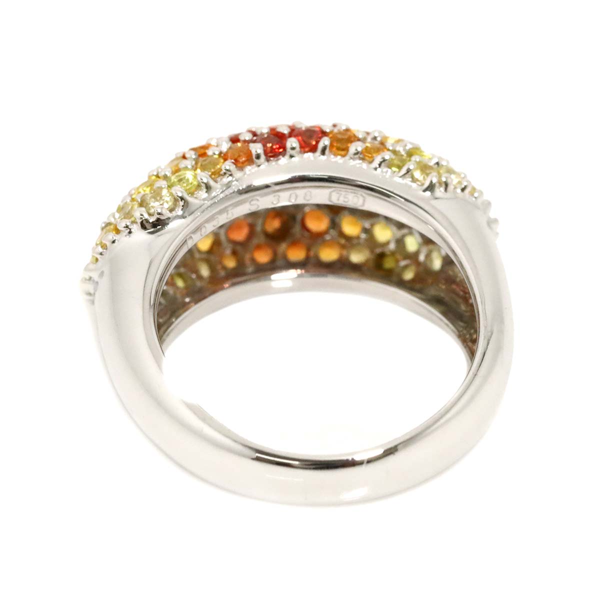 Sapphire 3.08ct Diamond 0.35ct Ring 18K WG 750 size7.25(US)