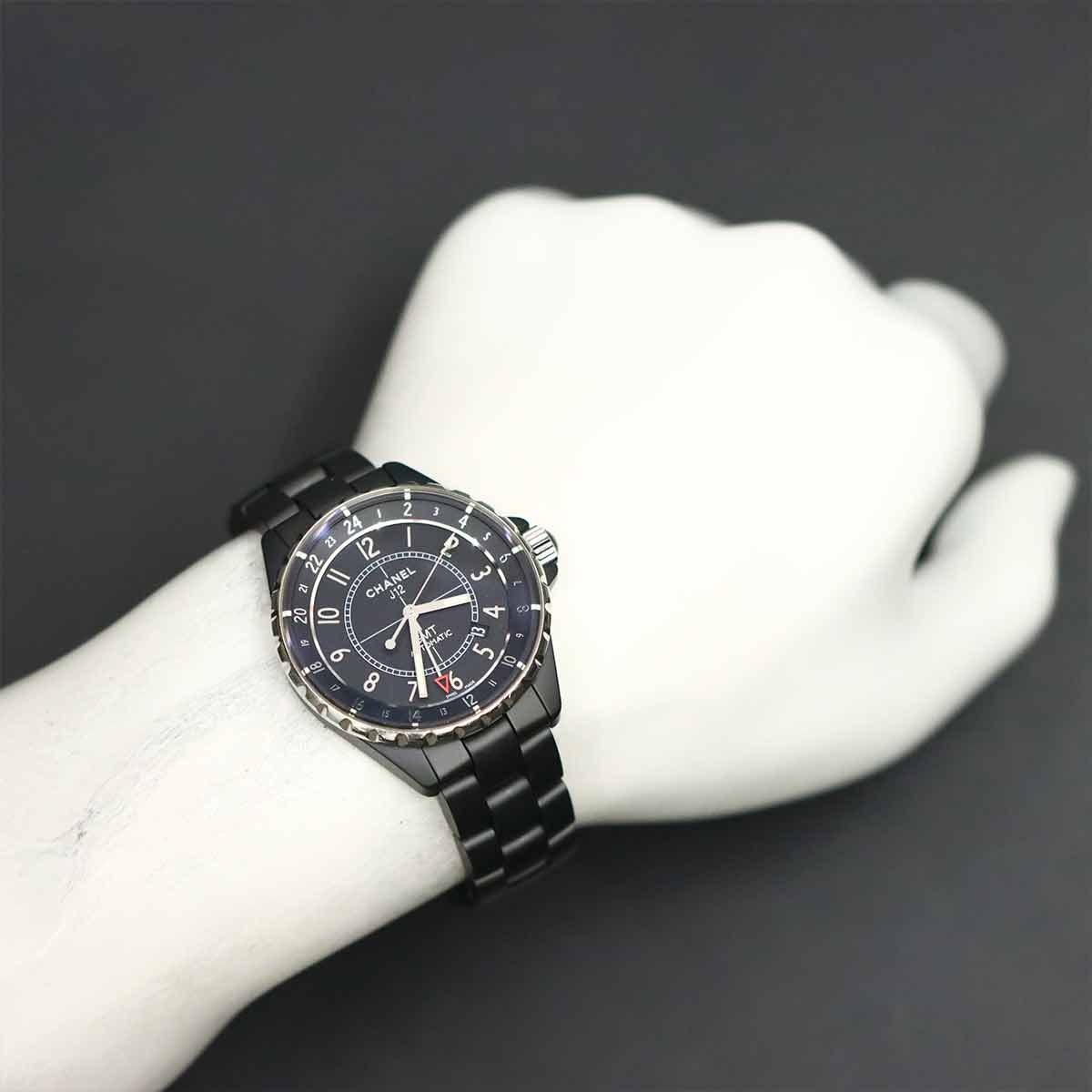 J12 GMT 41mm H3101 Mens Watch Date Black Ceramic Automatic