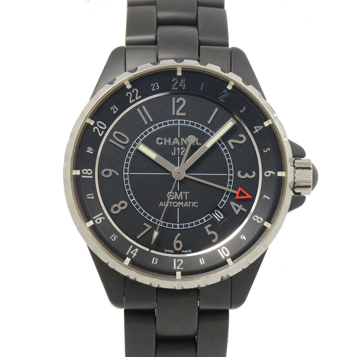 J12 GMT 41mm H3101 Mens Watch Date Black Ceramic Automatic