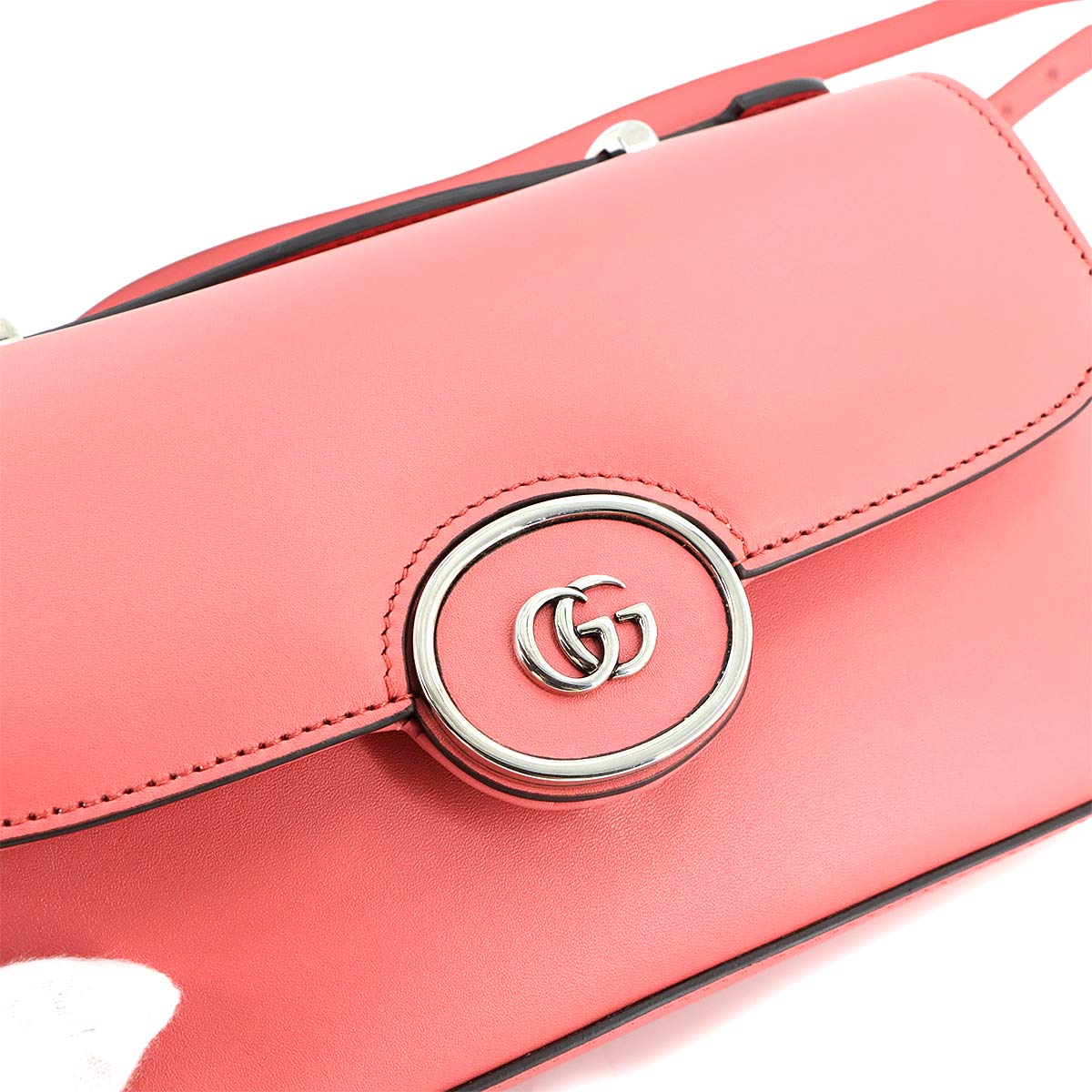 Petite GG Hand Shoulder Bag Leather Pink 739772 Purse