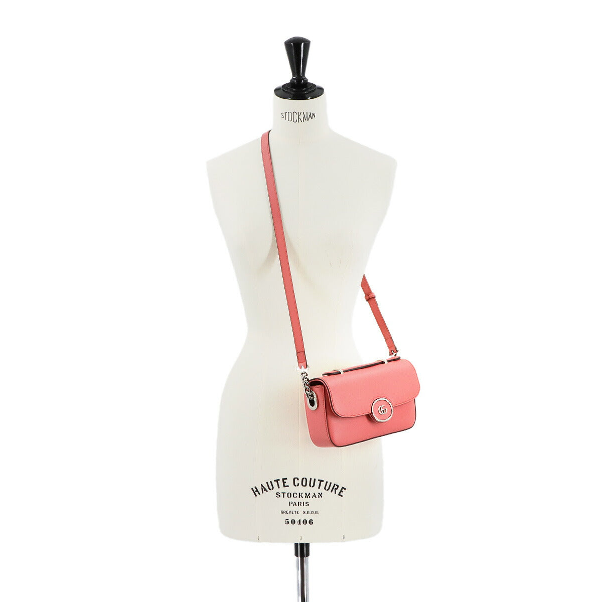 Petite GG Hand Shoulder Bag Leather Pink 739772 Purse