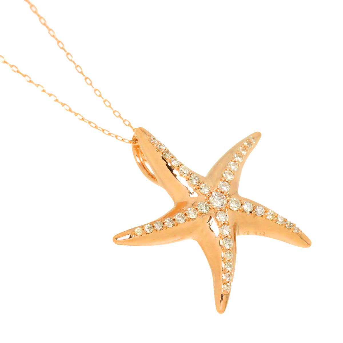 Diamond 0.19ct Necklace 18K Pink Gold 750