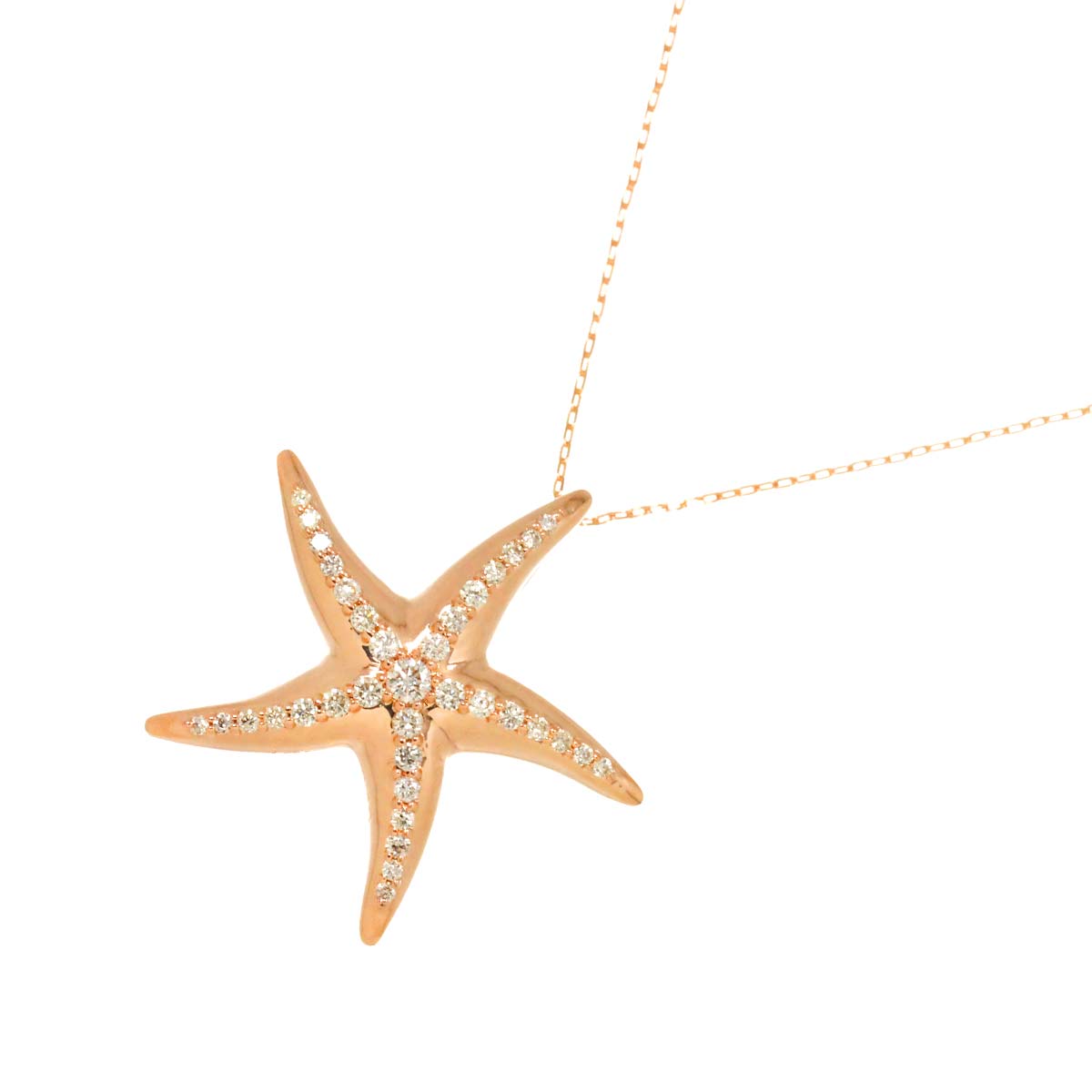 Diamond 0.19ct Necklace 18K Pink Gold 750