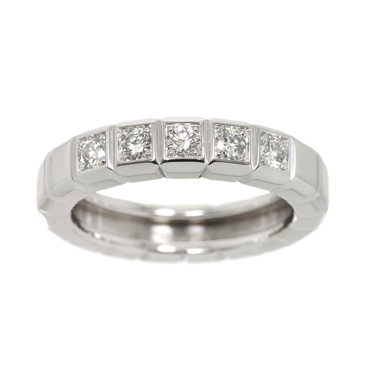 Chopard Ice Cube Diamond 5P Ring 18K WG 750 Size5.5-5.75(US)
