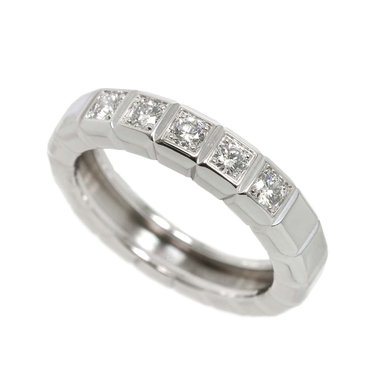 Chopard Ice Cube Diamond 5P Ring 18K WG 750 Size5.5-5.75(US)