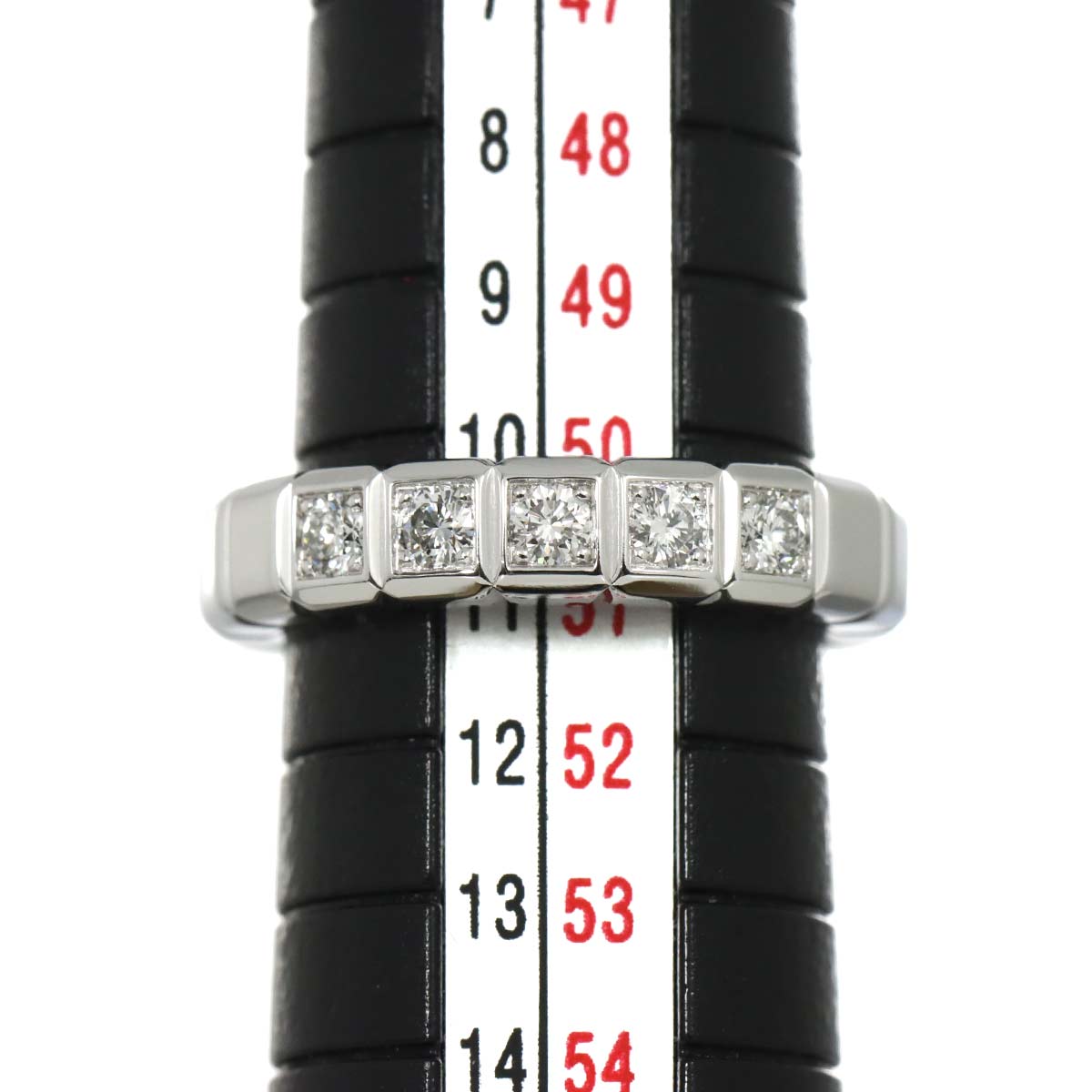 Chopard Ice Cube Diamond 5P Ring 18K WG 750 Size5.5-5.75(US)