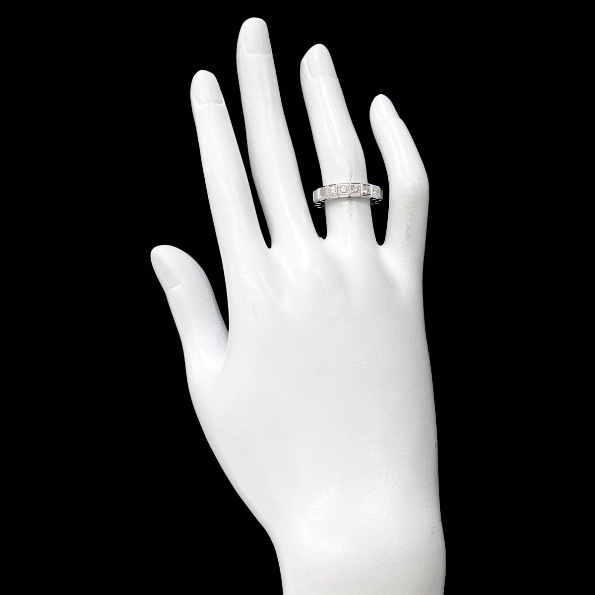 Chopard Ice Cube Diamond 5P Ring 18K WG 750 Size5.5-5.75(US)