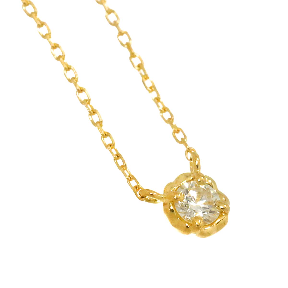 Diamond Necklace 18K Yellow Gold 750