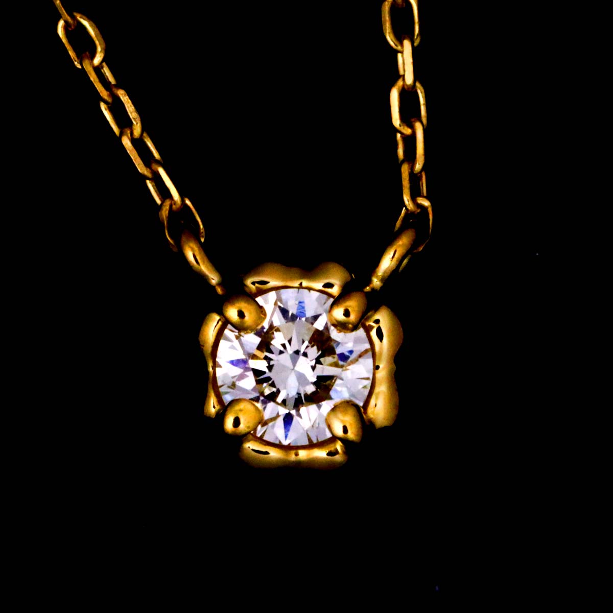Diamond Necklace 18K Yellow Gold 750
