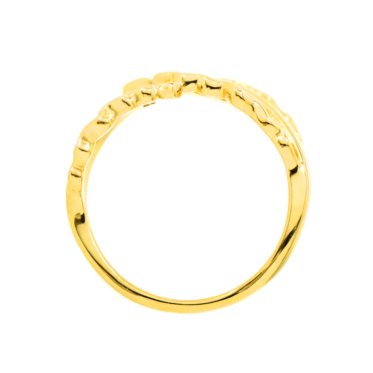 Diamond 0.30ct Ring 18K YG Yellow Gold 750 5.75-6(US)