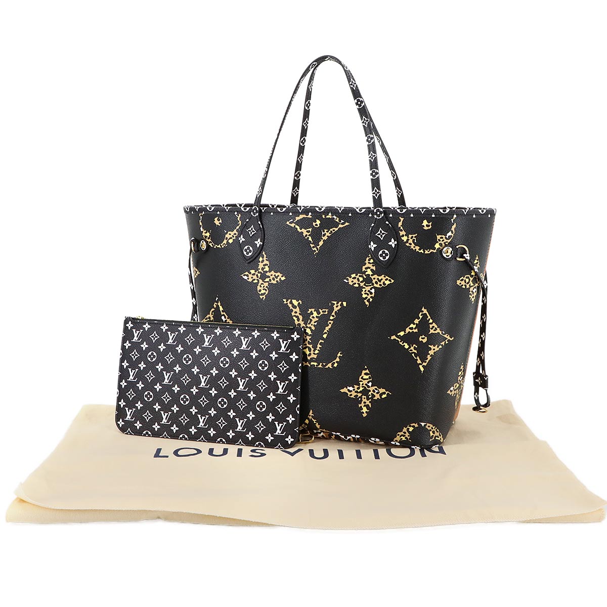 Monogram Jungle Neverfull MM Noir M44676 Purse