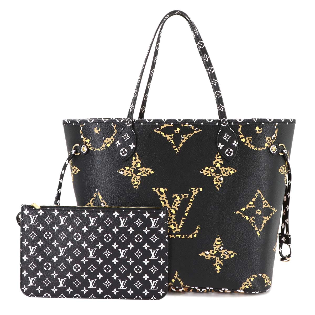 Monogram Jungle Neverfull MM Noir M44676 Purse
