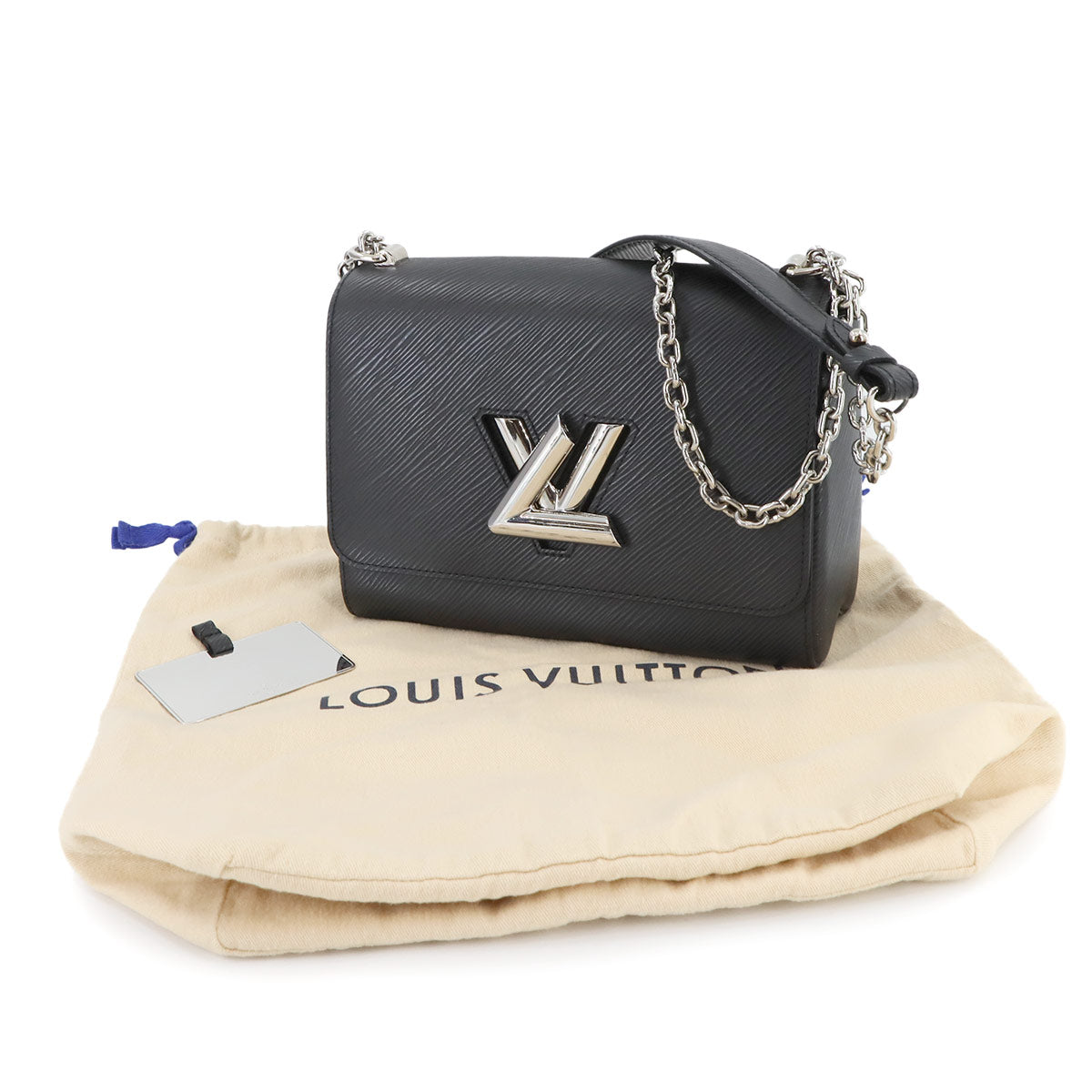 Epi Twist MM Chain Shoulder Bag Leather Noir M50282 Purse 90280537